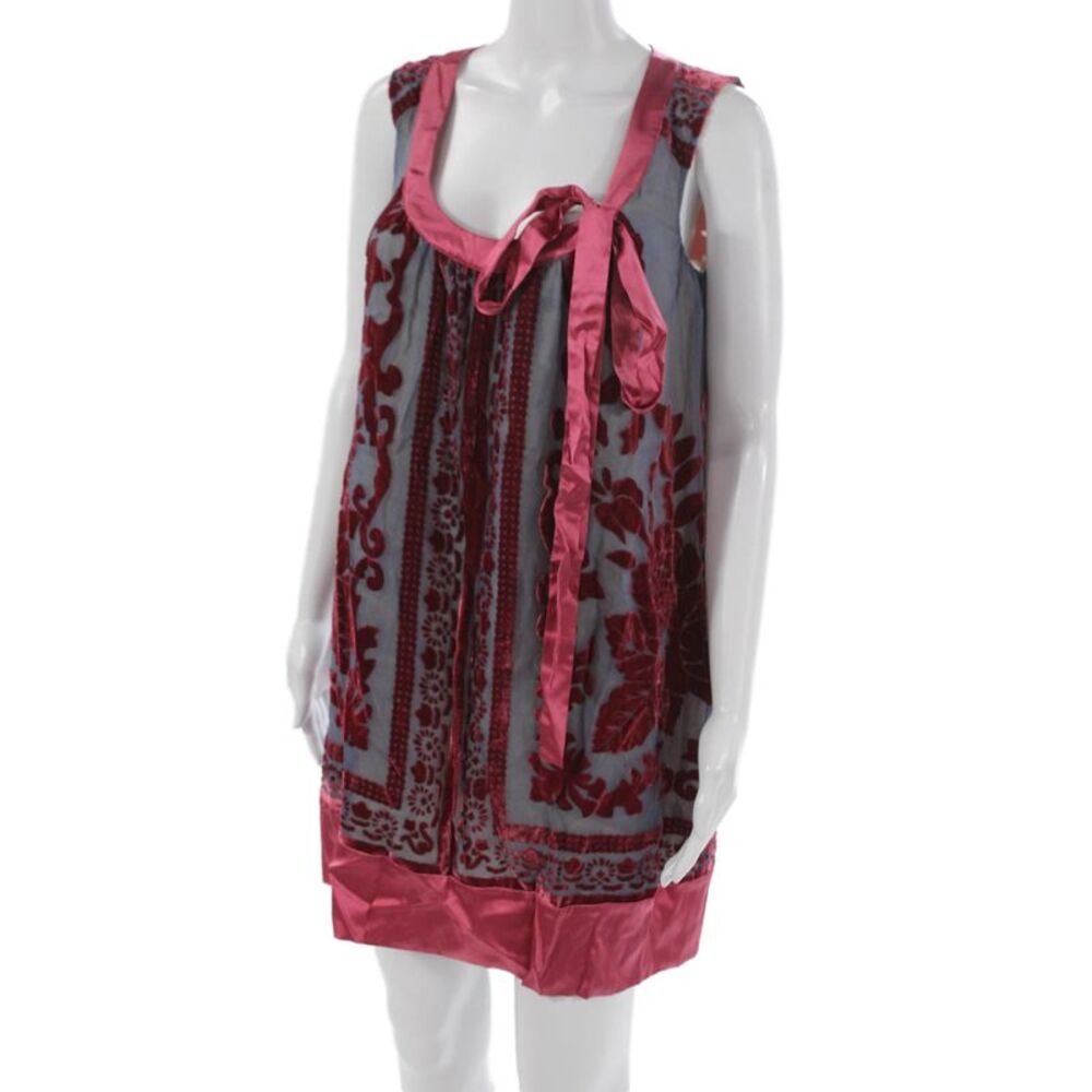 Hale Bob Womens Shift Dress Multicolor Silk Scoop Neck Sleeveless Size S - Picture 2 of 5